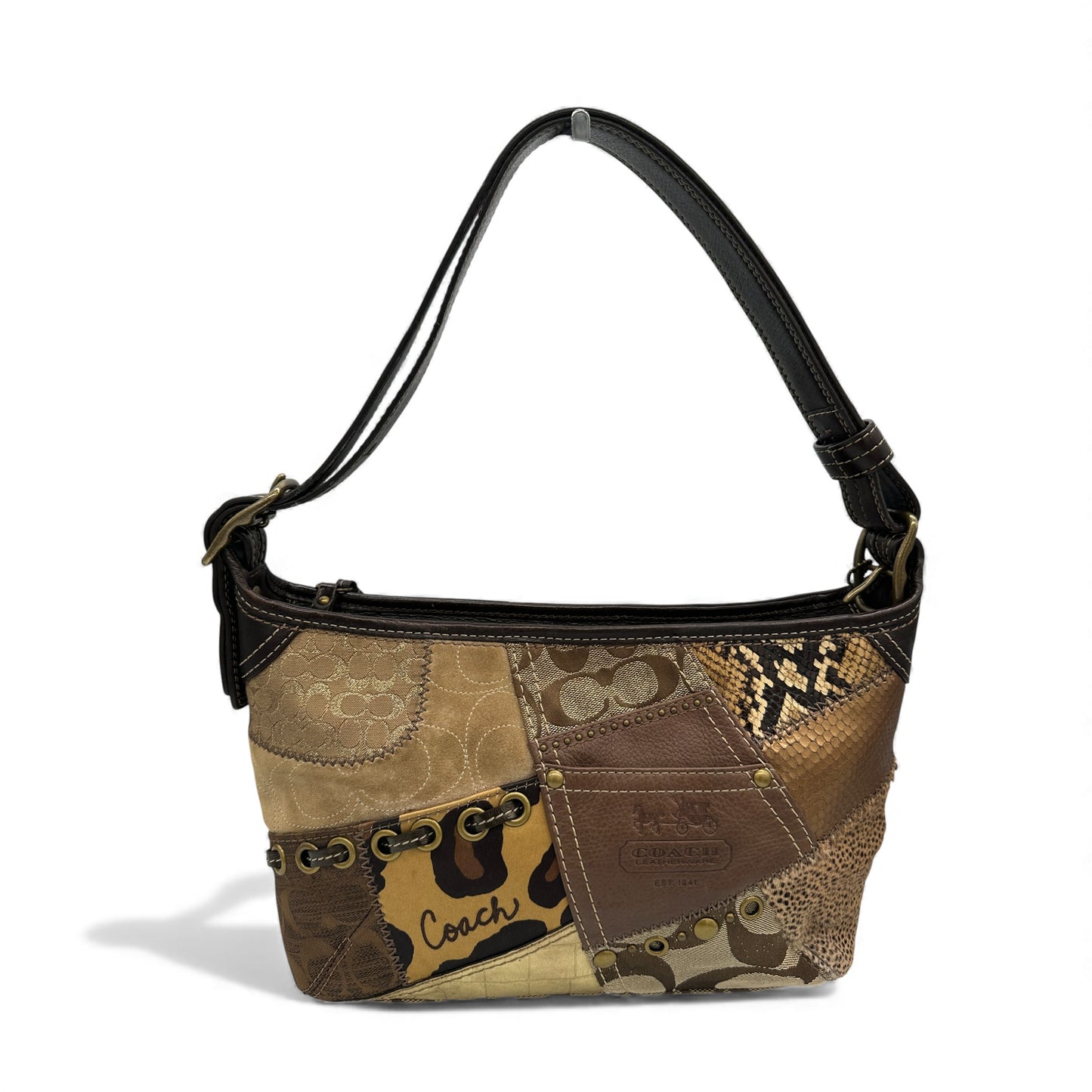 Vintage Coach 12898 Patchwork Shoulder Bag