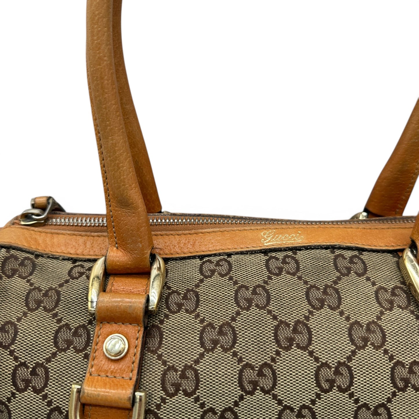 Vintage Gucci Bamboo Monogram Große Tragetasche Schultertasche