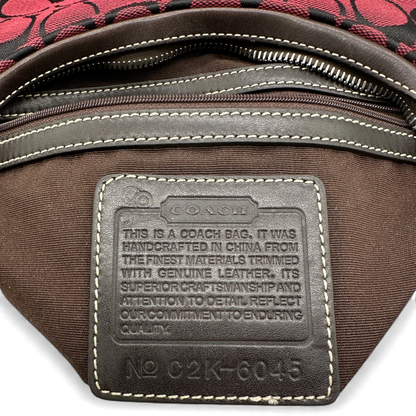 Vintage Coach 6045 Halbmondförmige Schultertasche