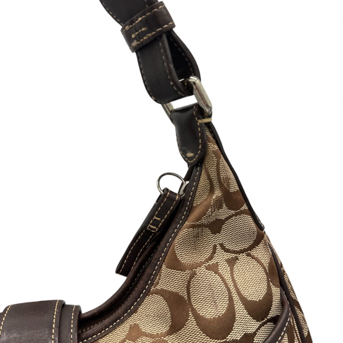 Vintage Coach 6363 Crescent Soho Schultertasche mit Schnalle