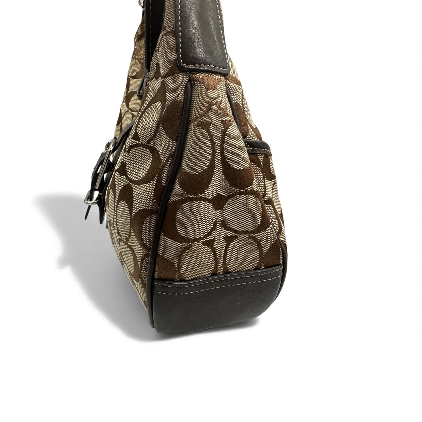 Vintage Coach 6363 Crescent Soho Schultertasche mit Schnalle