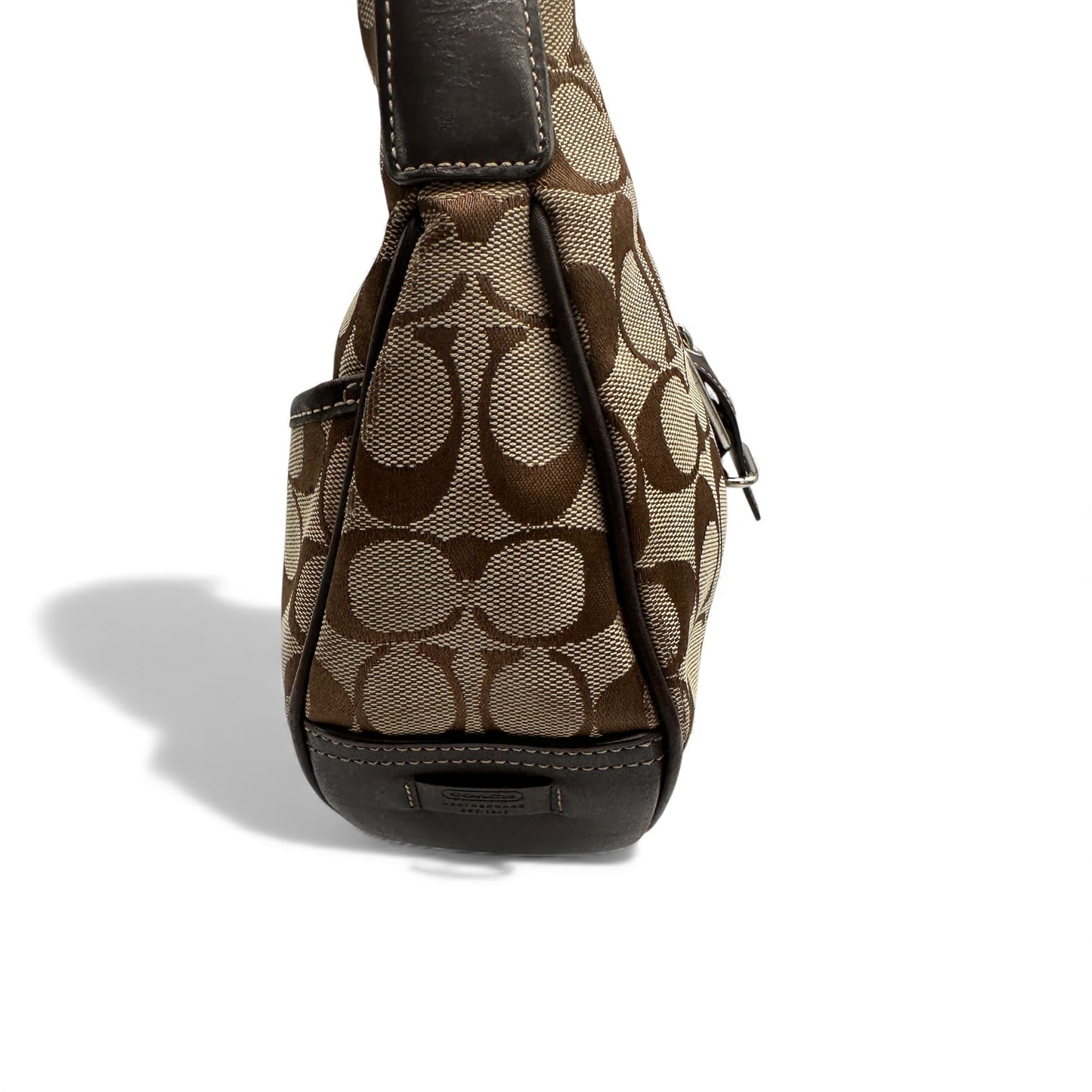 Vintage Coach 6363 Crescent Soho Schultertasche mit Schnalle