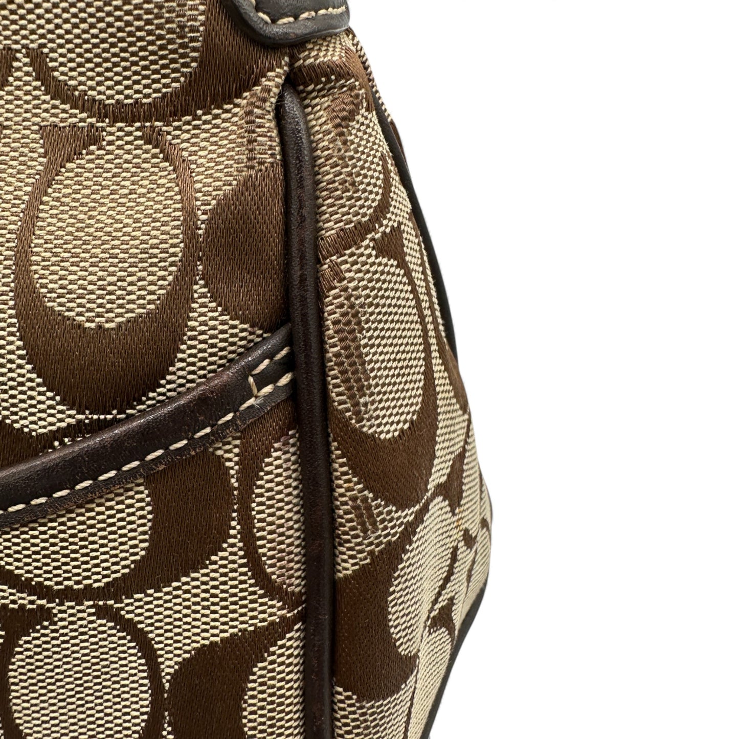 Vintage Coach 6363 Crescent Soho Schultertasche mit Schnalle