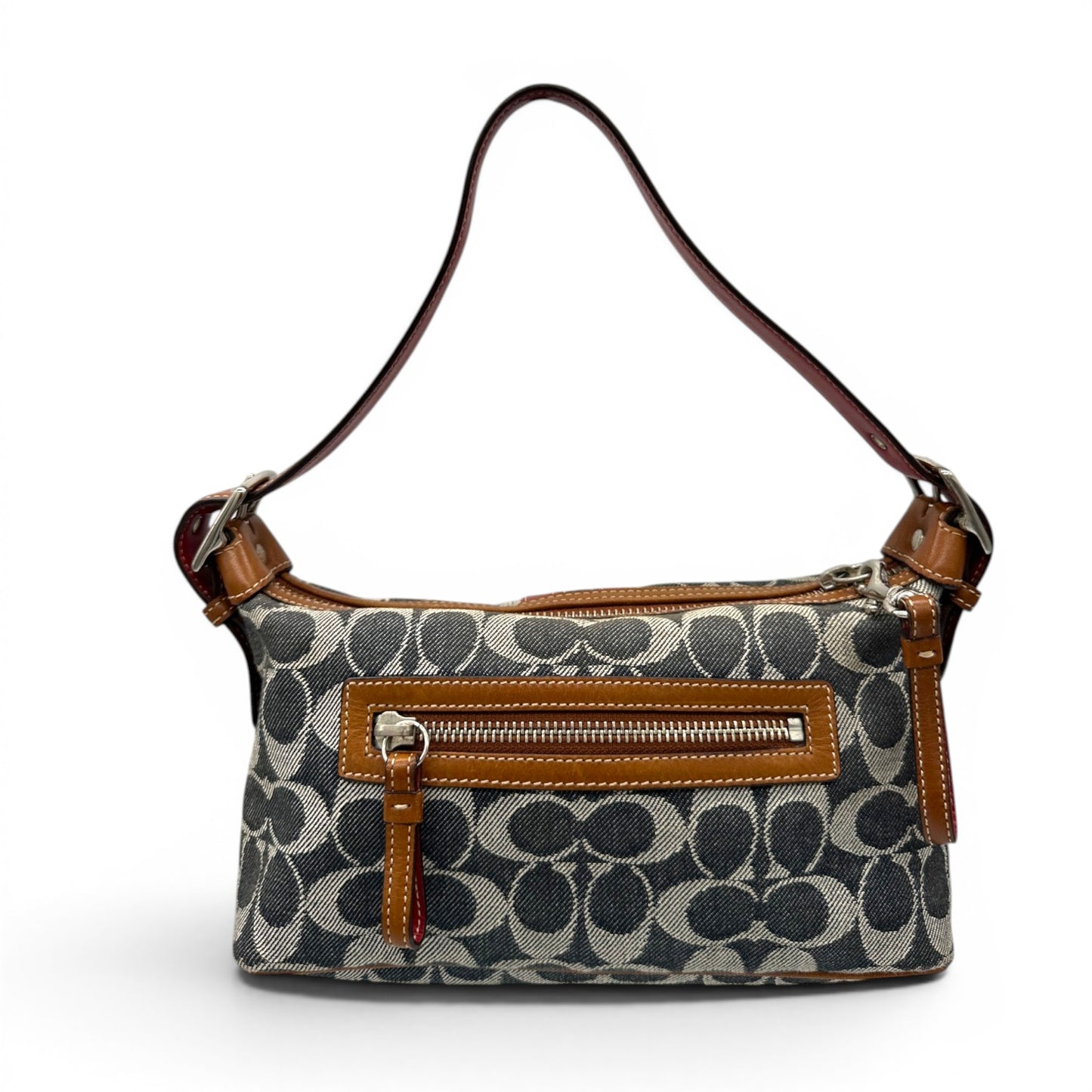 Vintage Coach 7022 Denim Monogram Schultertasche