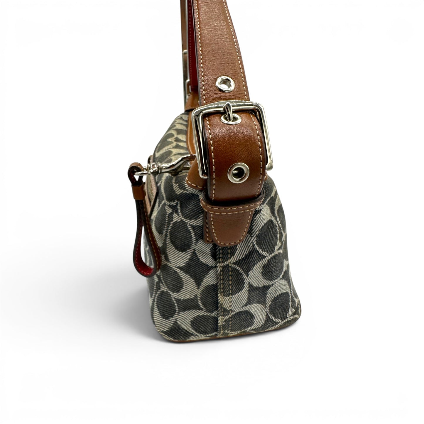 Vintage Coach 7022 Denim Monogram Schultertasche