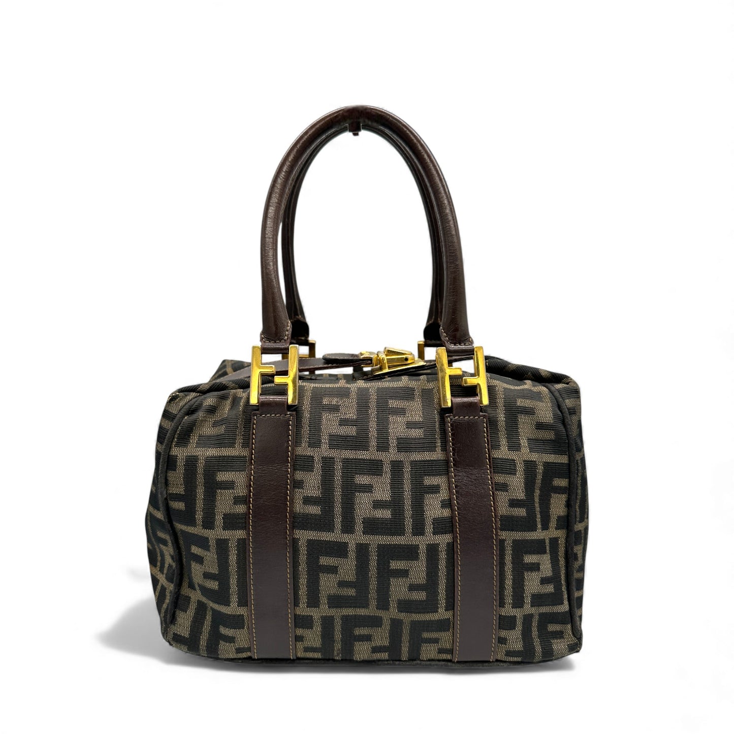 Vintage Fendi Zucca Canvas Mini Boston Bag