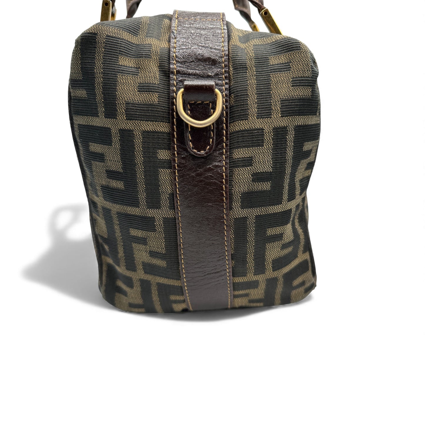 Vintage Fendi Zucca Canvas Mini Boston Bag