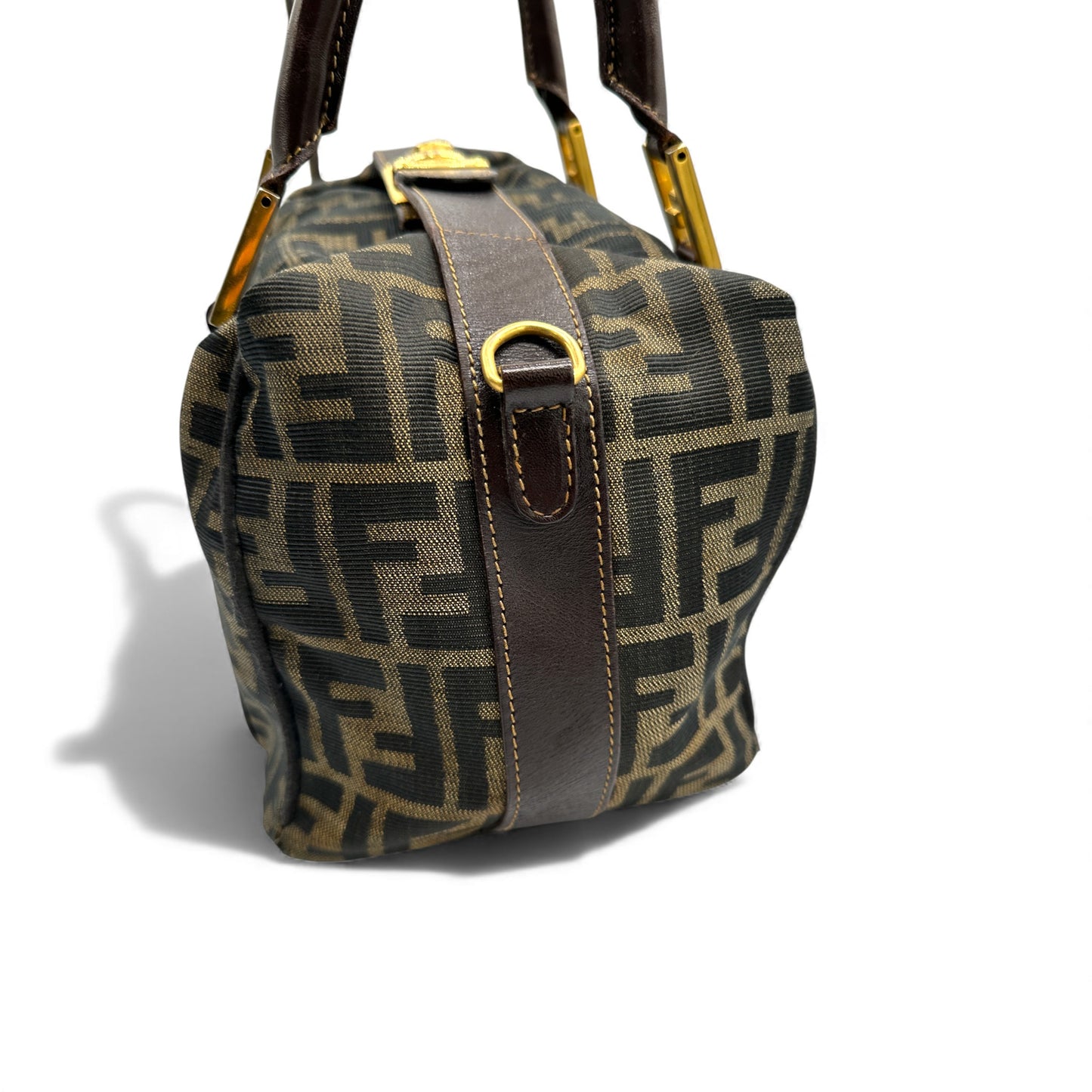 Vintage Fendi Zucca Canvas Mini Boston Bag