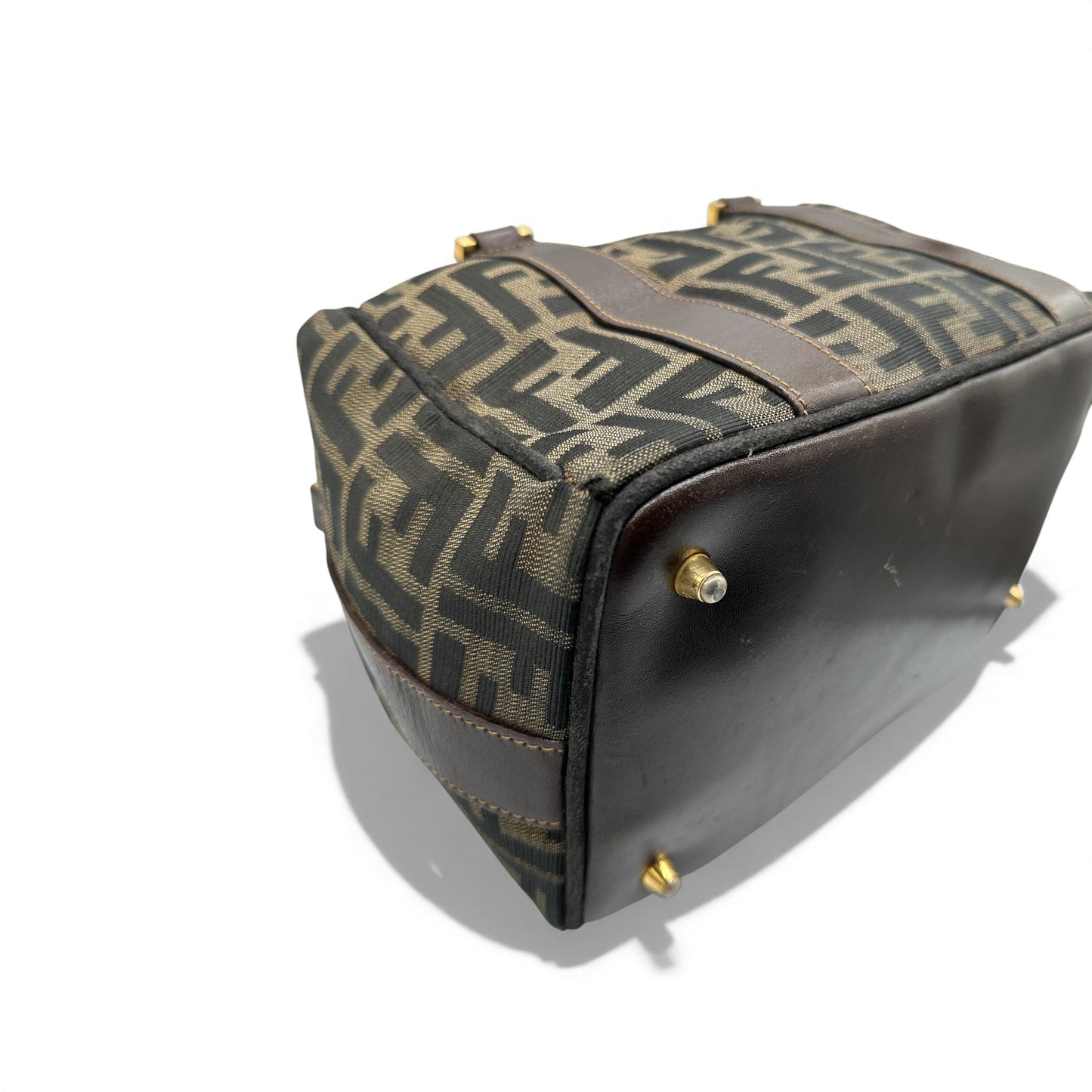 Vintage Fendi Zucca Canvas Mini Boston Bag