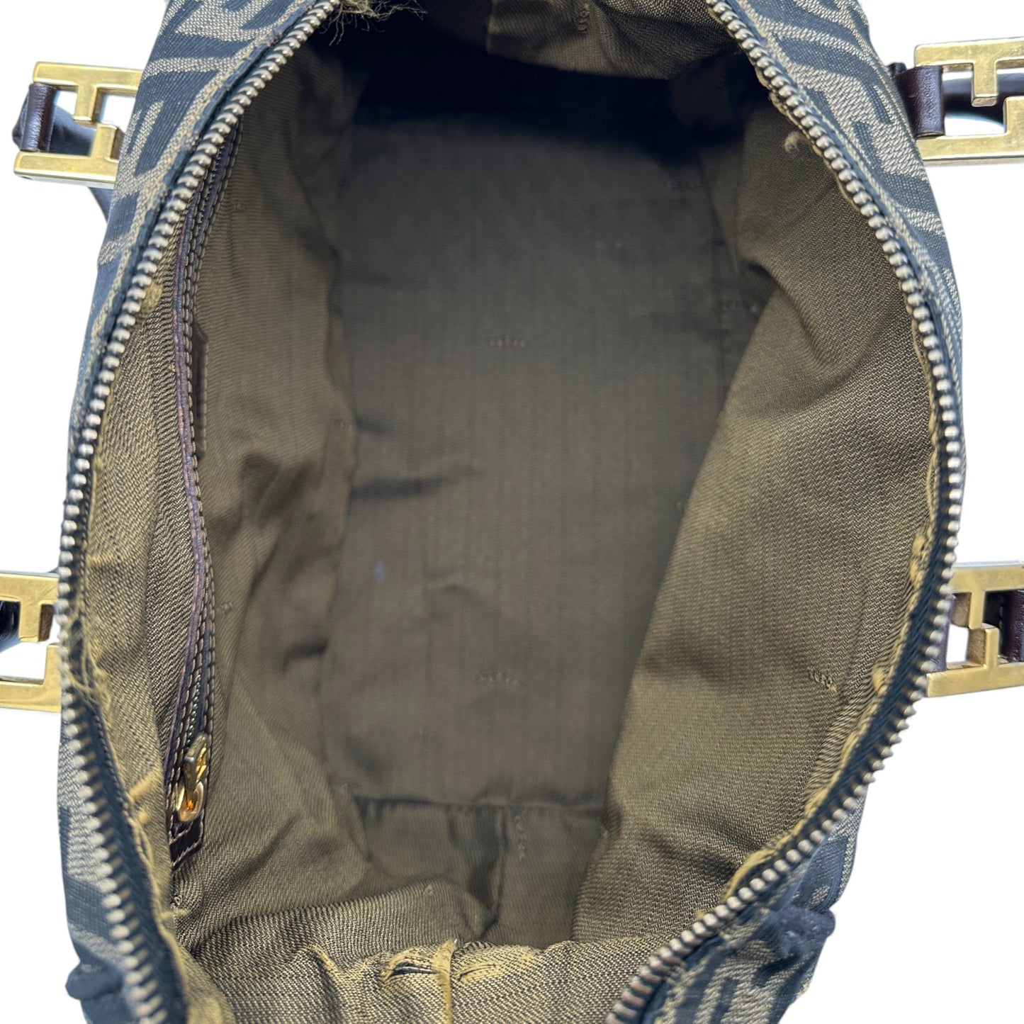 Vintage Fendi Zucca Canvas Mini Boston Bag