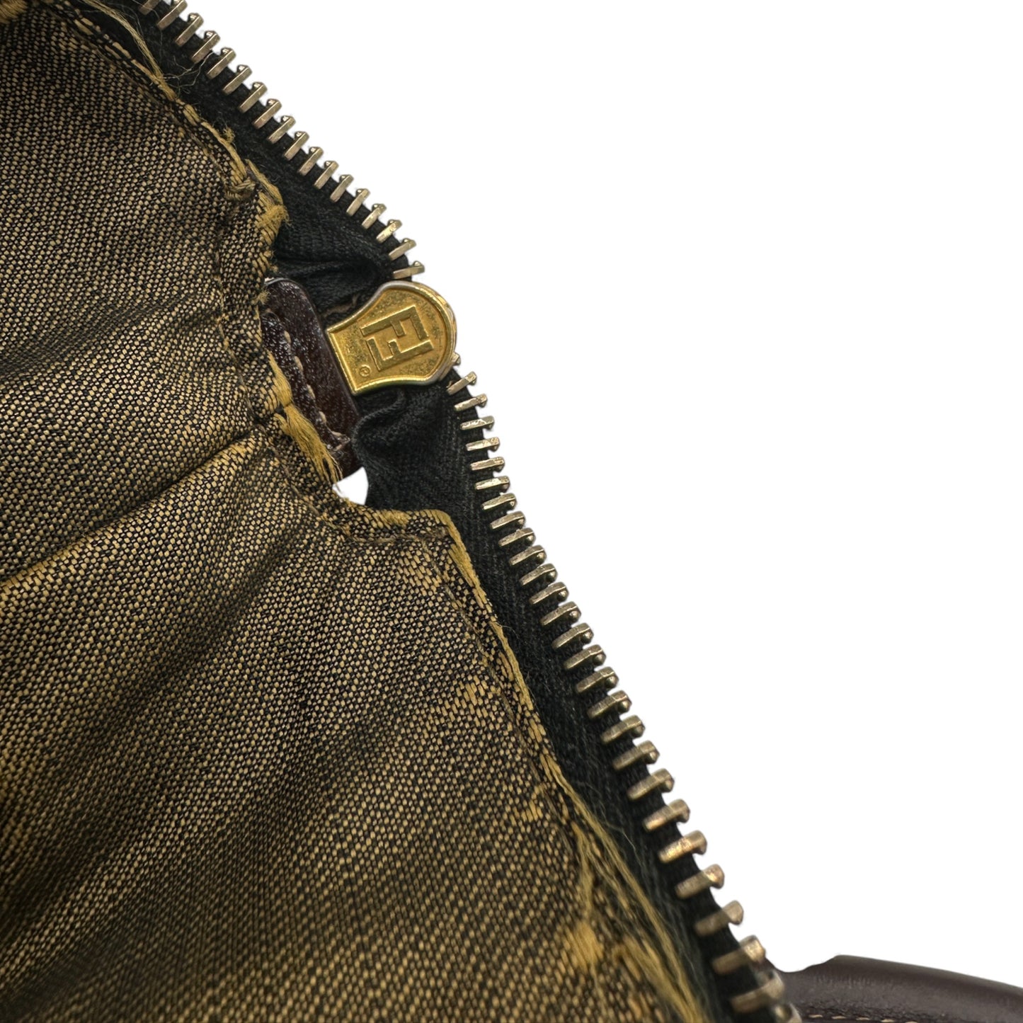 Vintage Fendi Zucca Canvas Mini Boston Bag