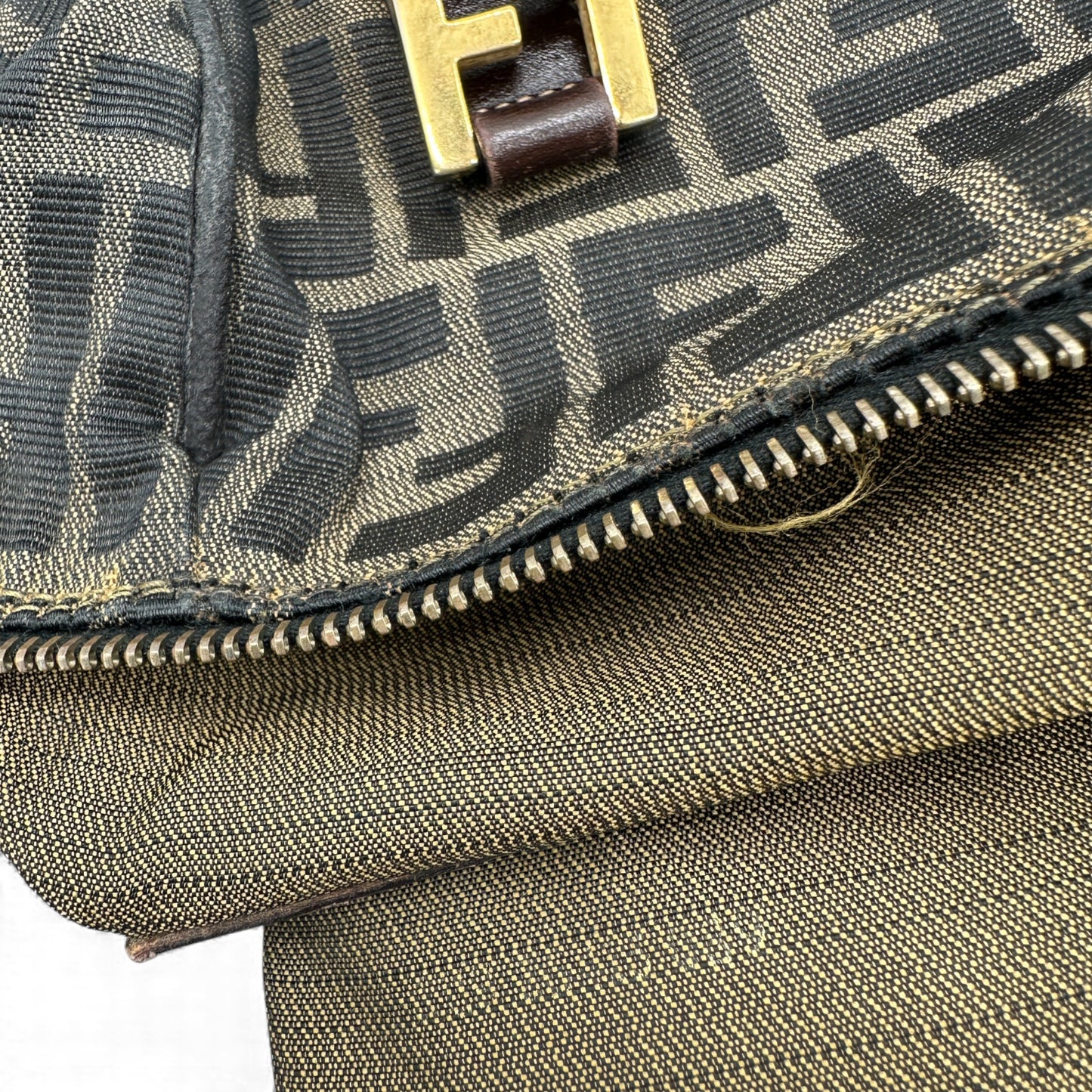 Vintage Fendi Zucca Canvas Mini Boston Bag