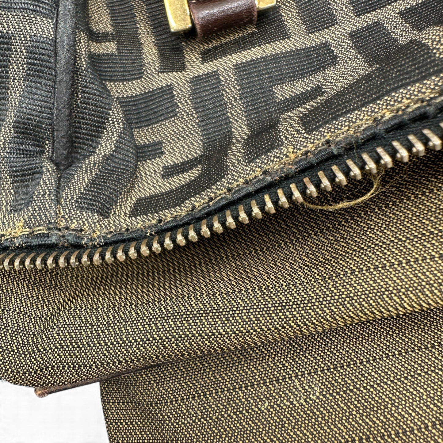 Vintage Fendi Zucca Canvas Mini Boston Bag