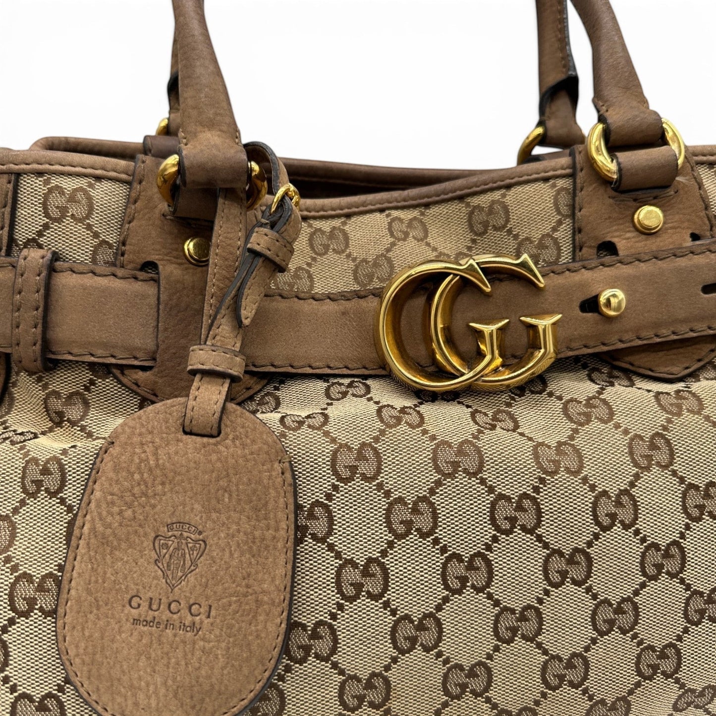 Vintage Gucci GG Canvas Running Tote