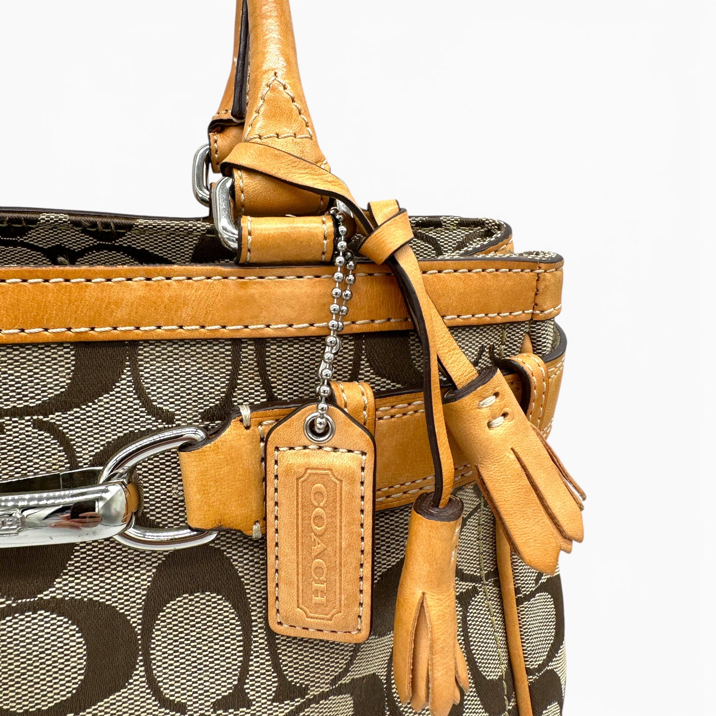 Vintage Coach F08K06 Hampton Clip Tote Handtasche