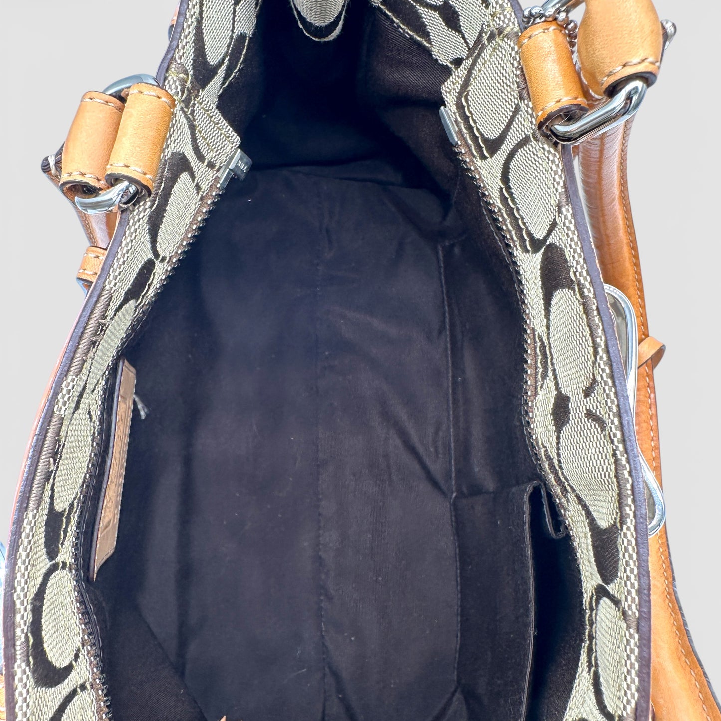 Vintage Coach F08K06 Hampton Clip Tote Handtasche