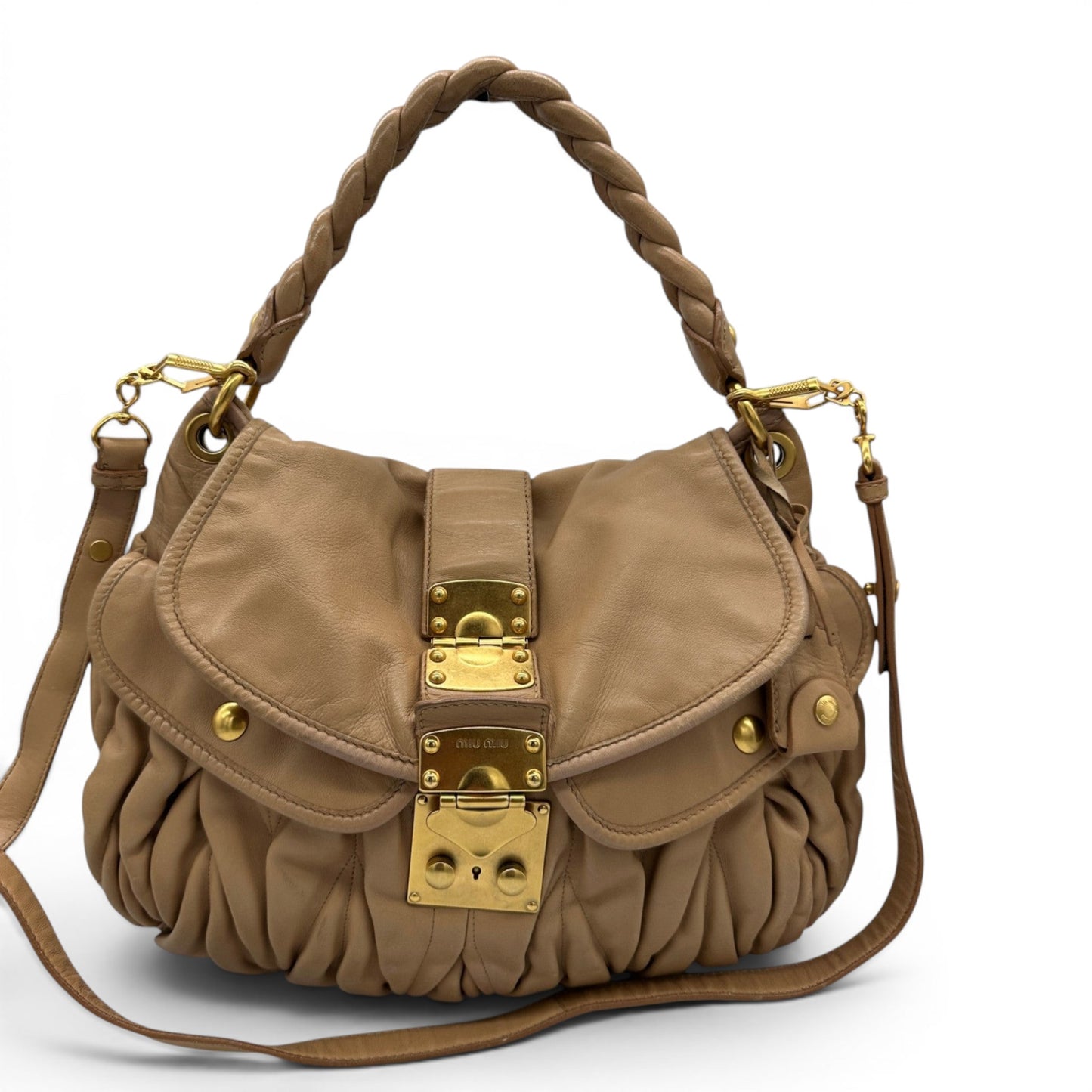 Miu Miu Sac à main fourre-tout en denim matelassé