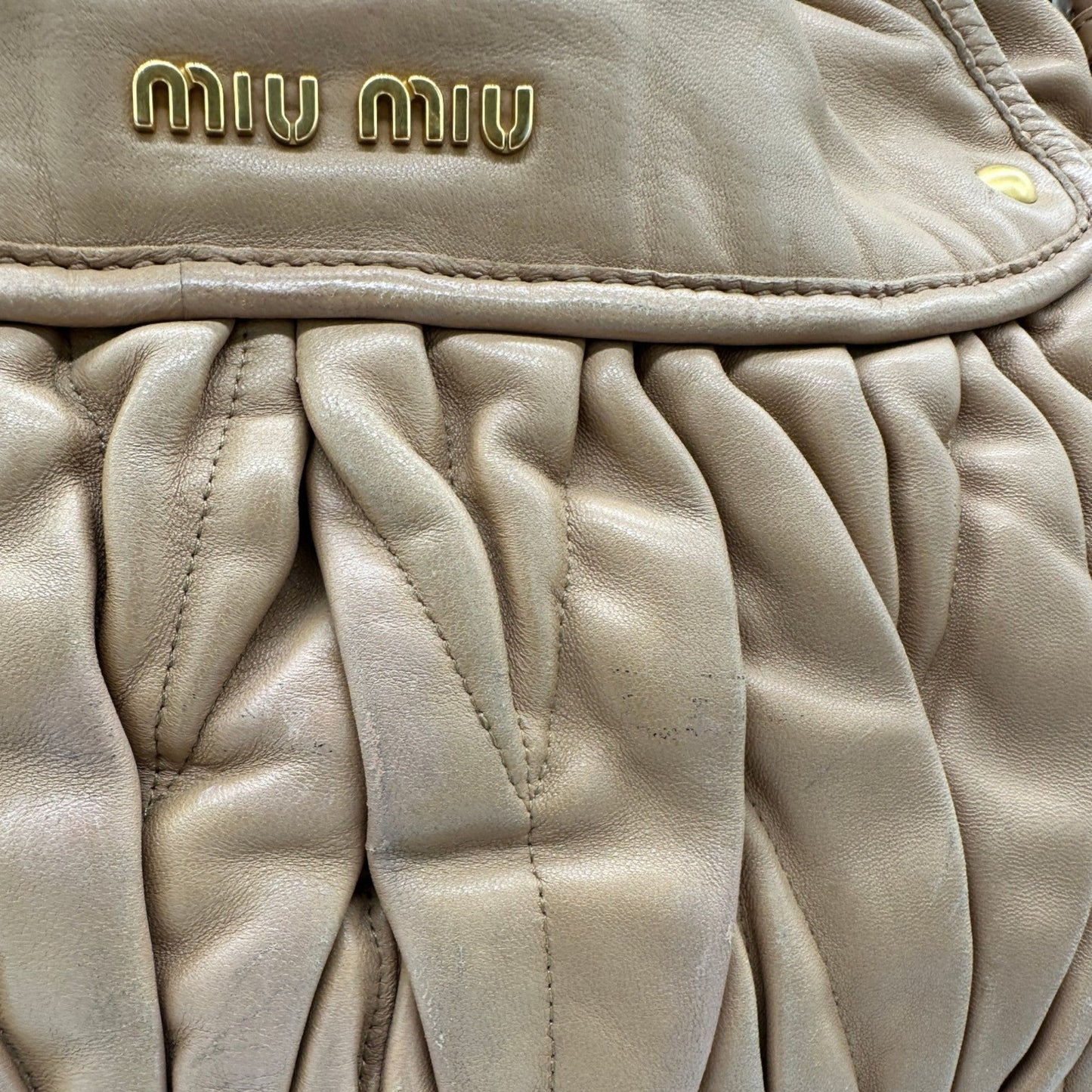 Miu Miu Sac à main fourre-tout en denim matelassé
