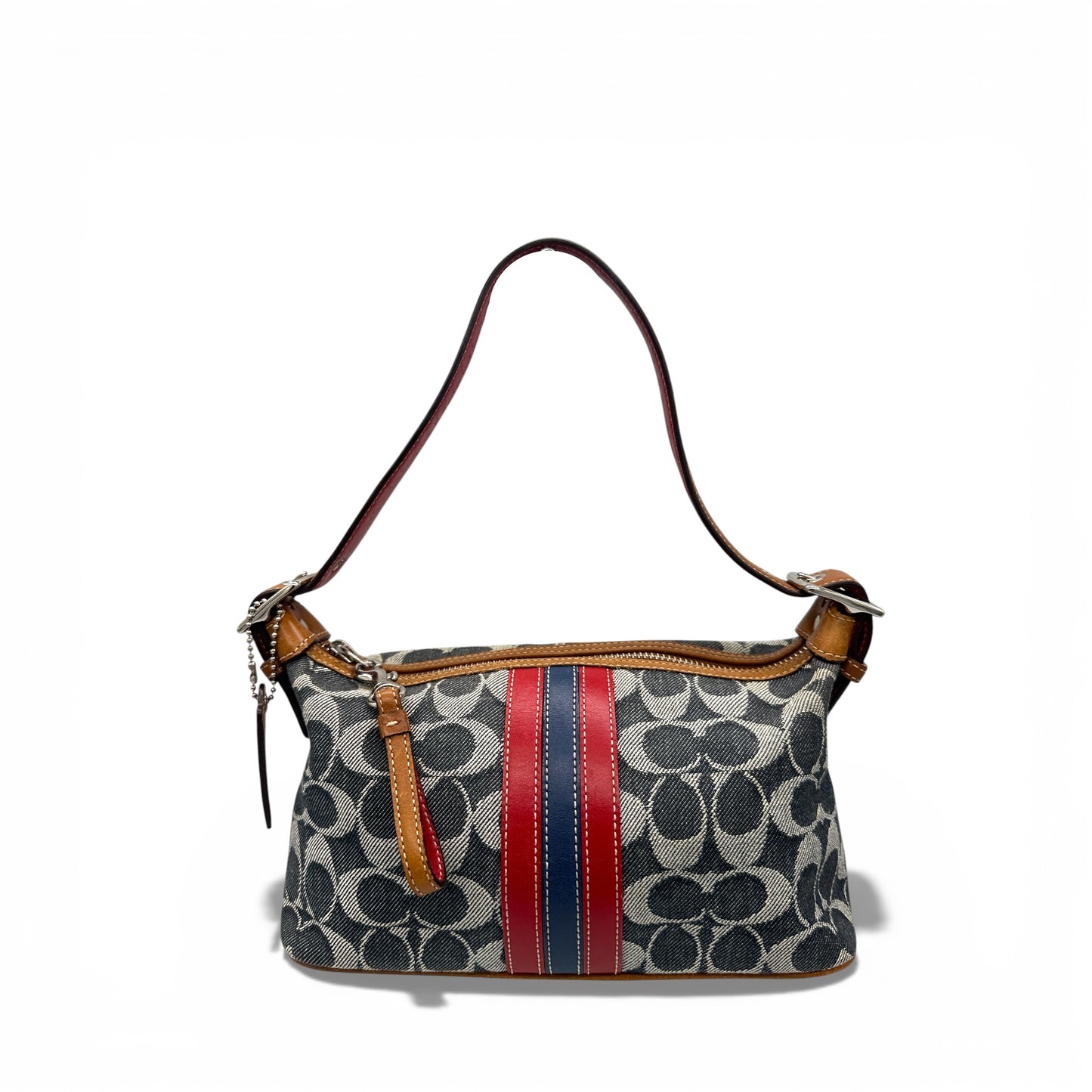 Vintage Coach 7022 Denim Monogram Schultertasche