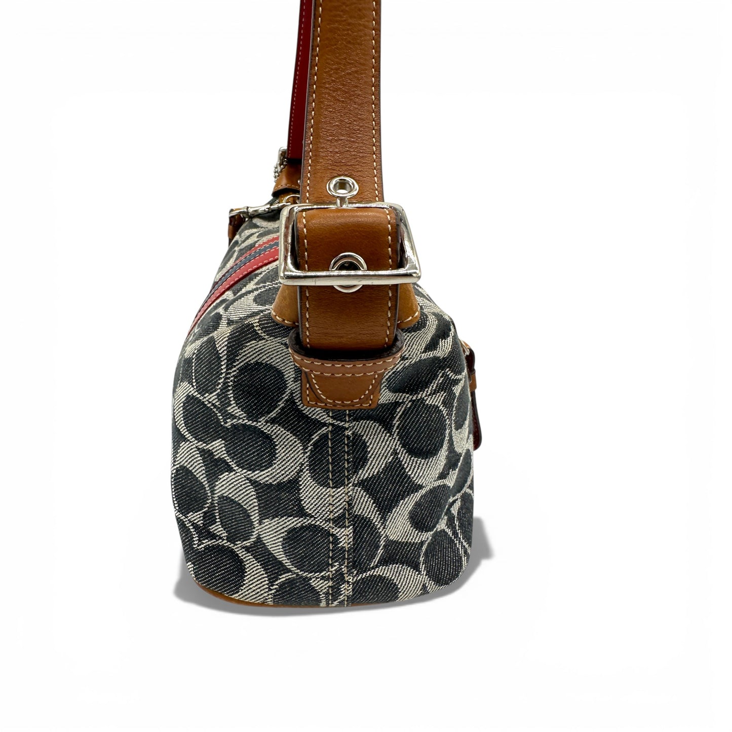 Vintage Coach 7022 Denim Monogram Schultertasche