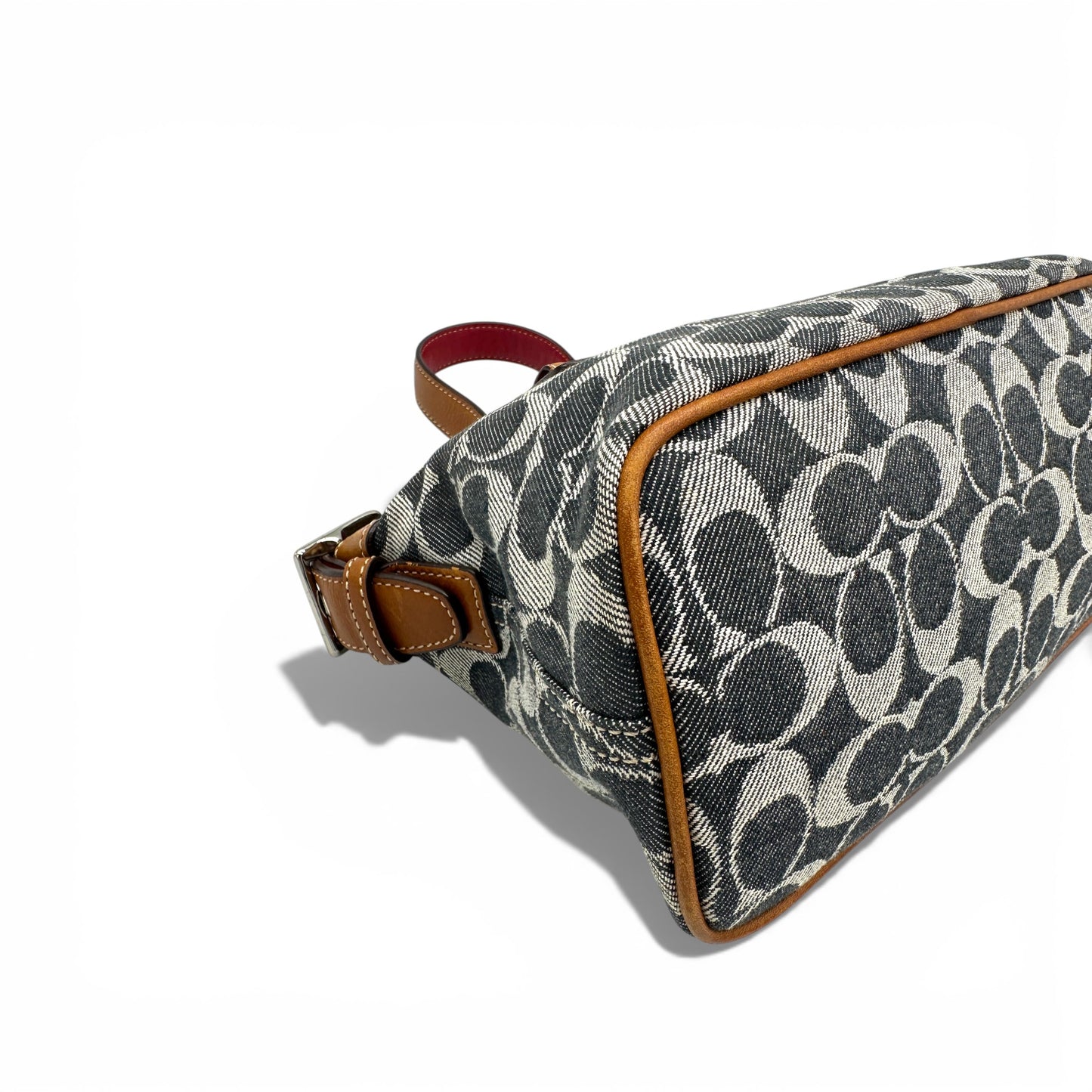 Vintage Coach 7022 Denim Monogram Schultertasche