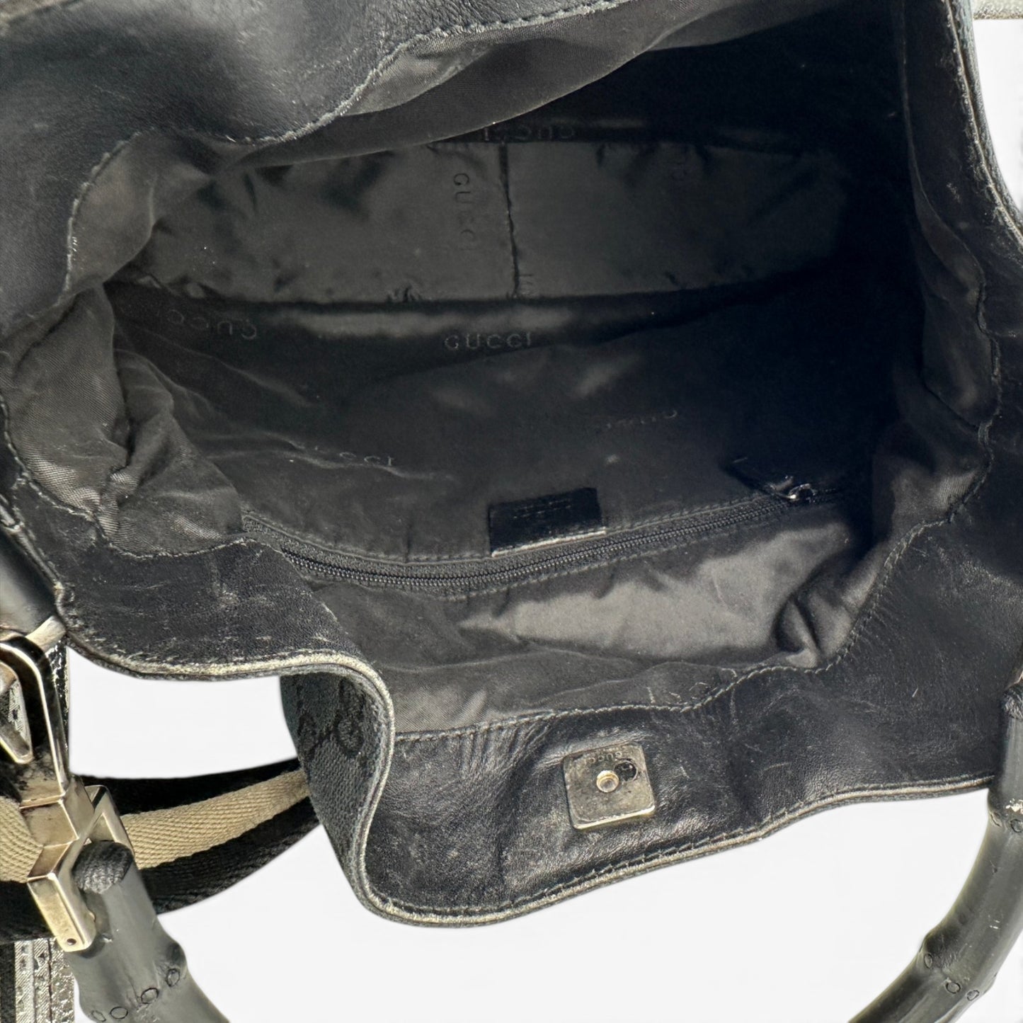 Vintage Gucci Wildleder Bambus 001-1014 Handtasche