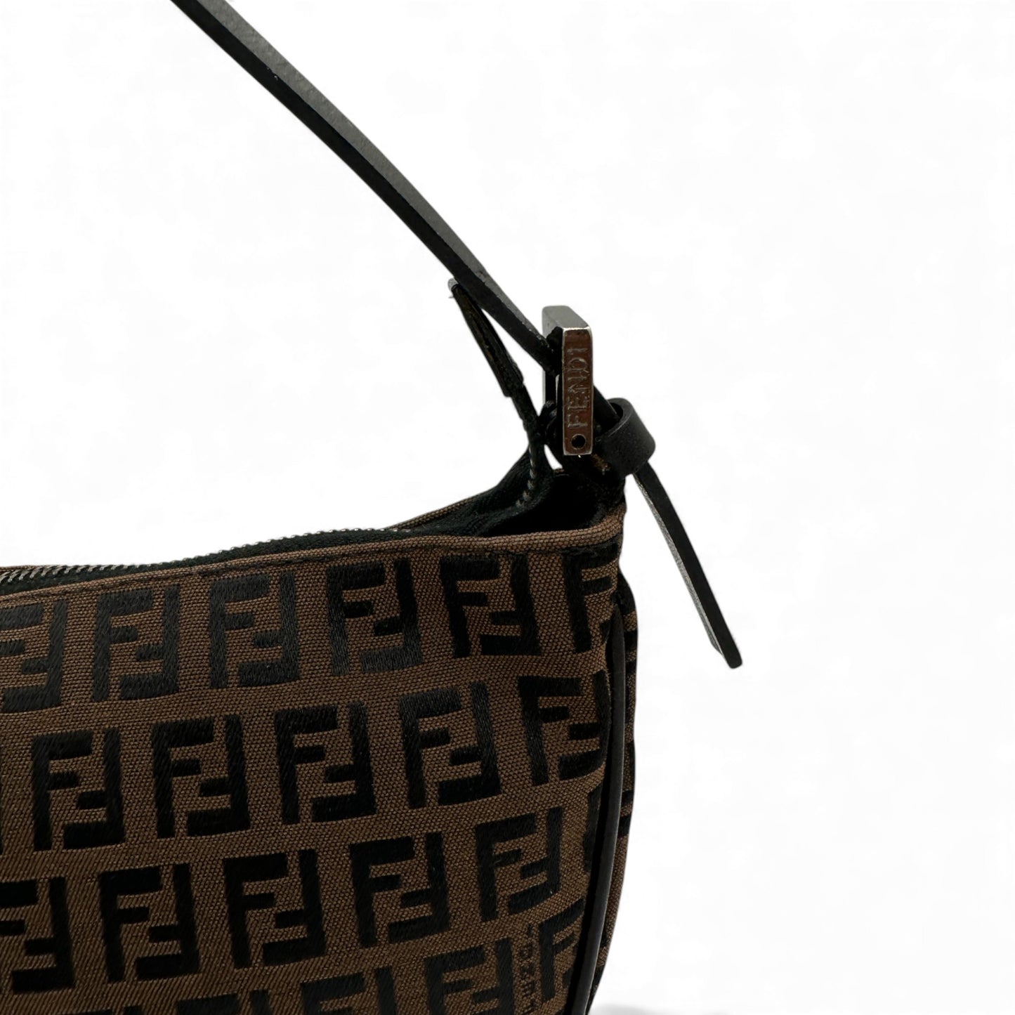 Vintage Fendi Zucchino Baguette Shoulder Bag
