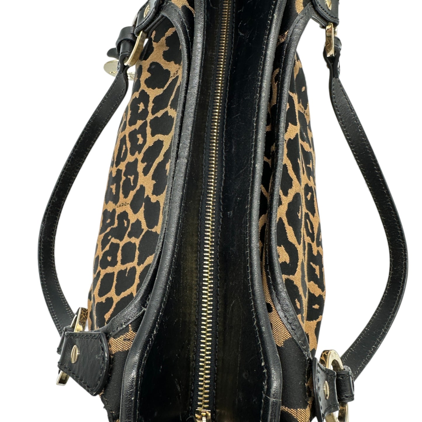 Vintage Fendi Leopard Print Chef Tote