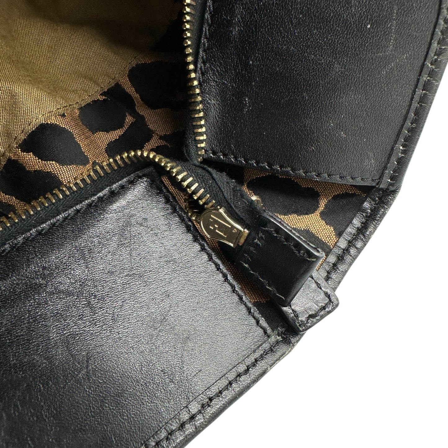 Vintage Fendi Leopard Print Chef Tote