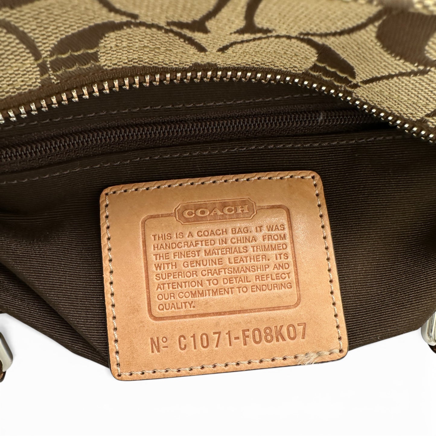 Vintage Coach F08K07 Hampton Clip Tote Handtasche