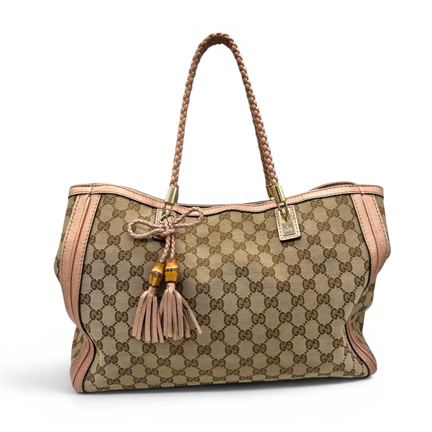 Vintage Gucci Bella Bamboo Tote Bag