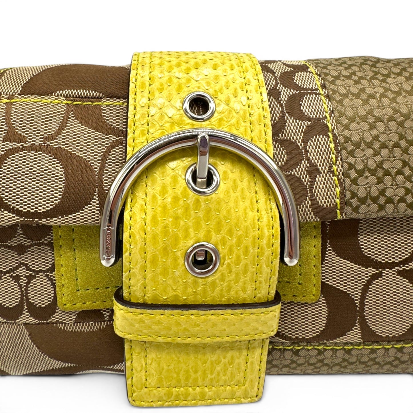 Vintage Coach 3689 Python Trim Soho Shoulder Bag