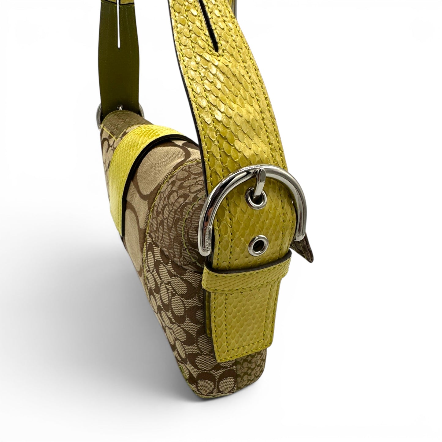 Vintage Coach 3689 Python Trim Soho Shoulder Bag