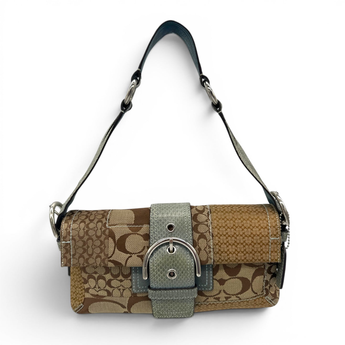 Vintage Coach 3689 Python Trim Soho Shoulder Bag