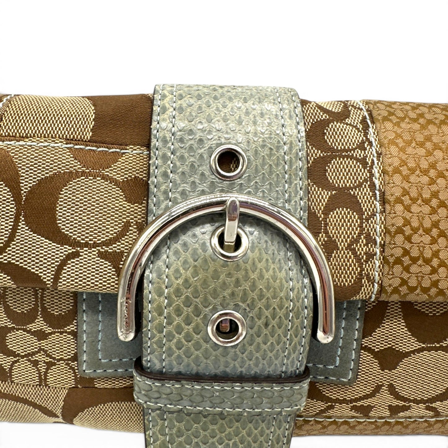 Vintage Coach 3689 Python Trim Soho Shoulder Bag