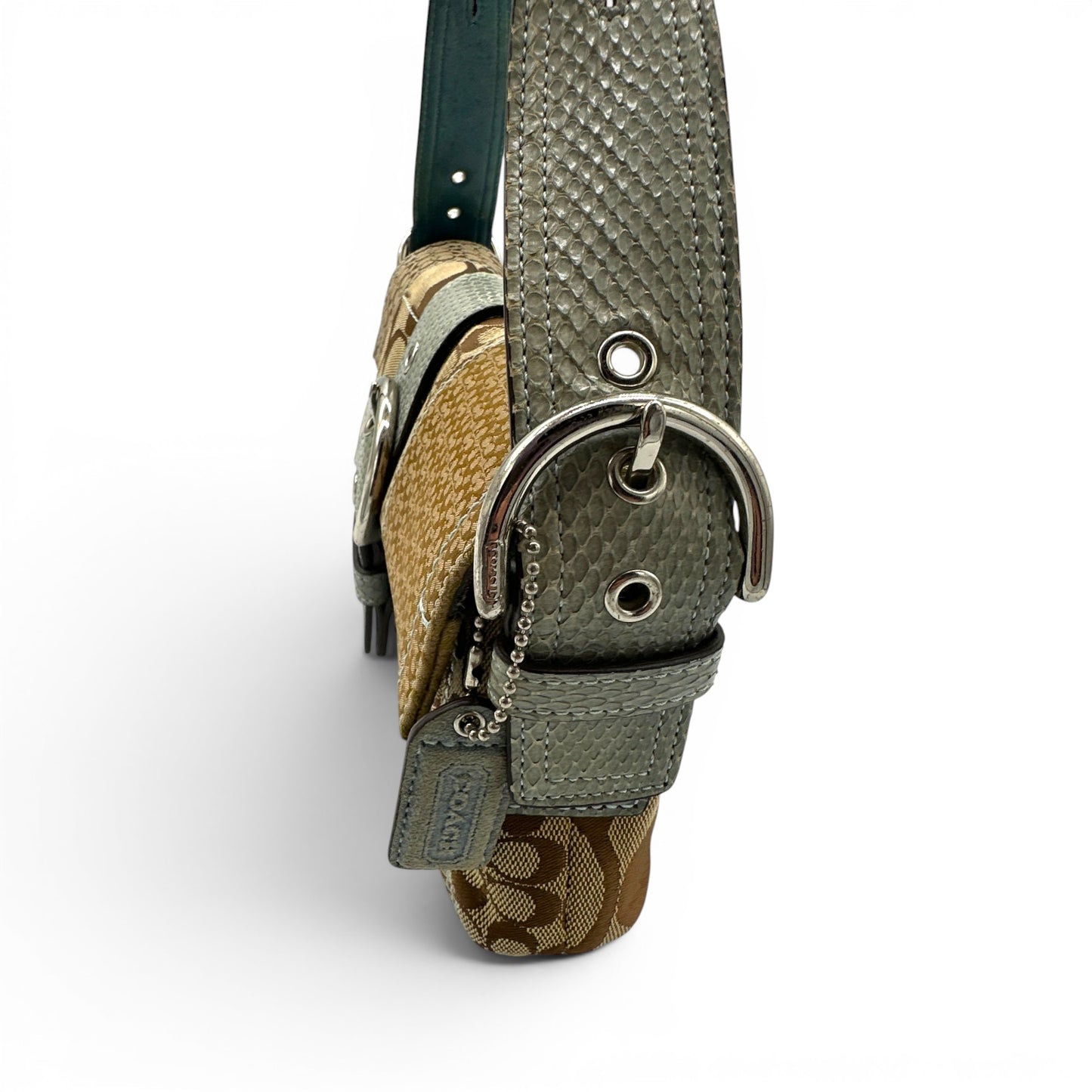 Vintage Coach 3689 Python Trim Soho Shoulder Bag