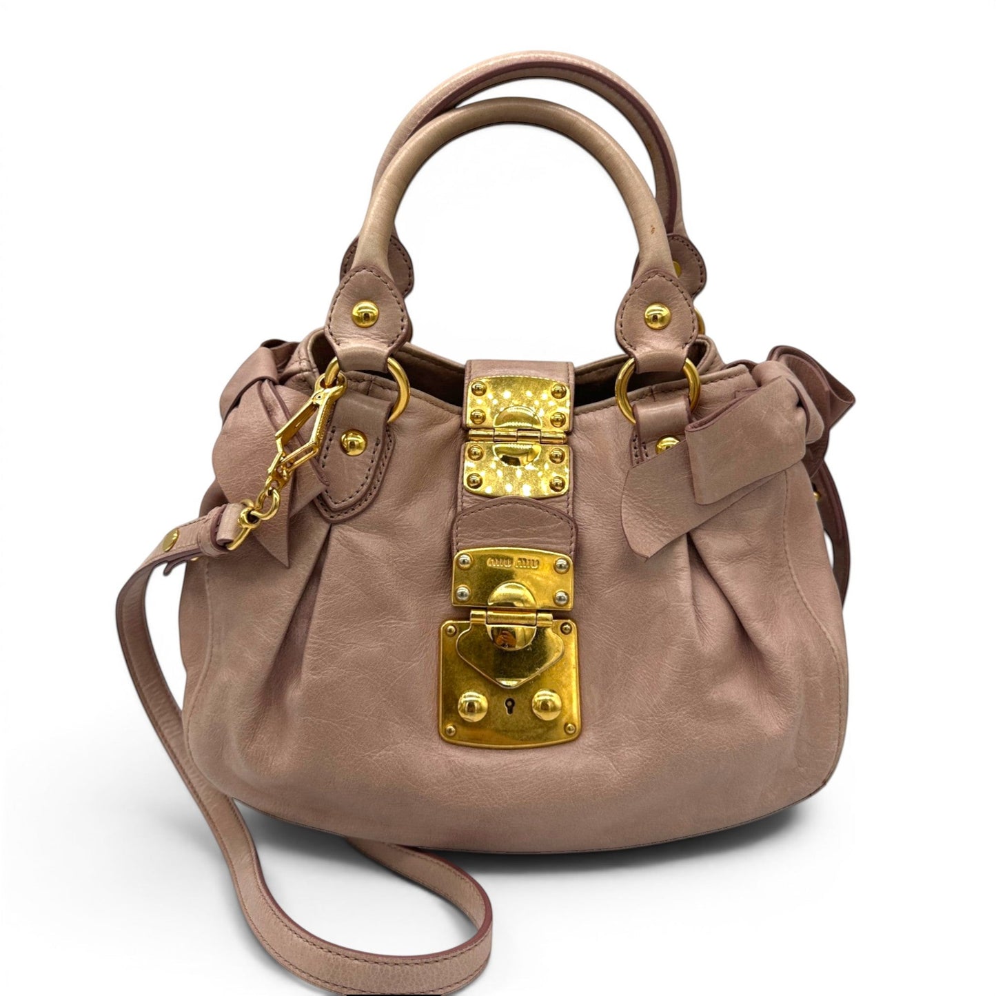 Sac à main Miu Miu Matelassé en cuir gris