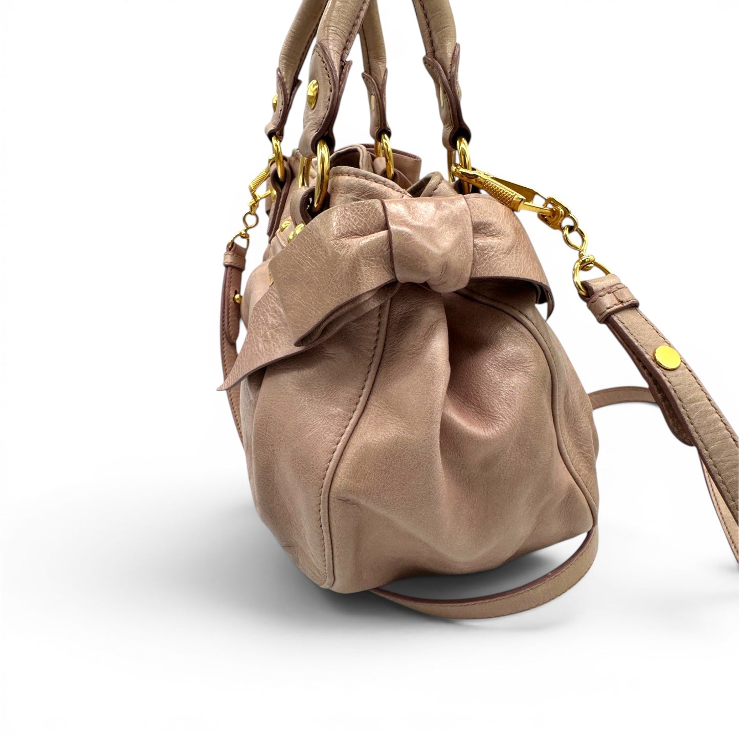 Sac à main Miu Miu Matelassé en cuir gris