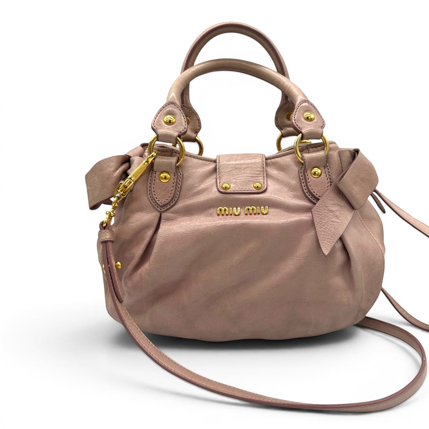 Sac à main Miu Miu Matelassé en cuir gris