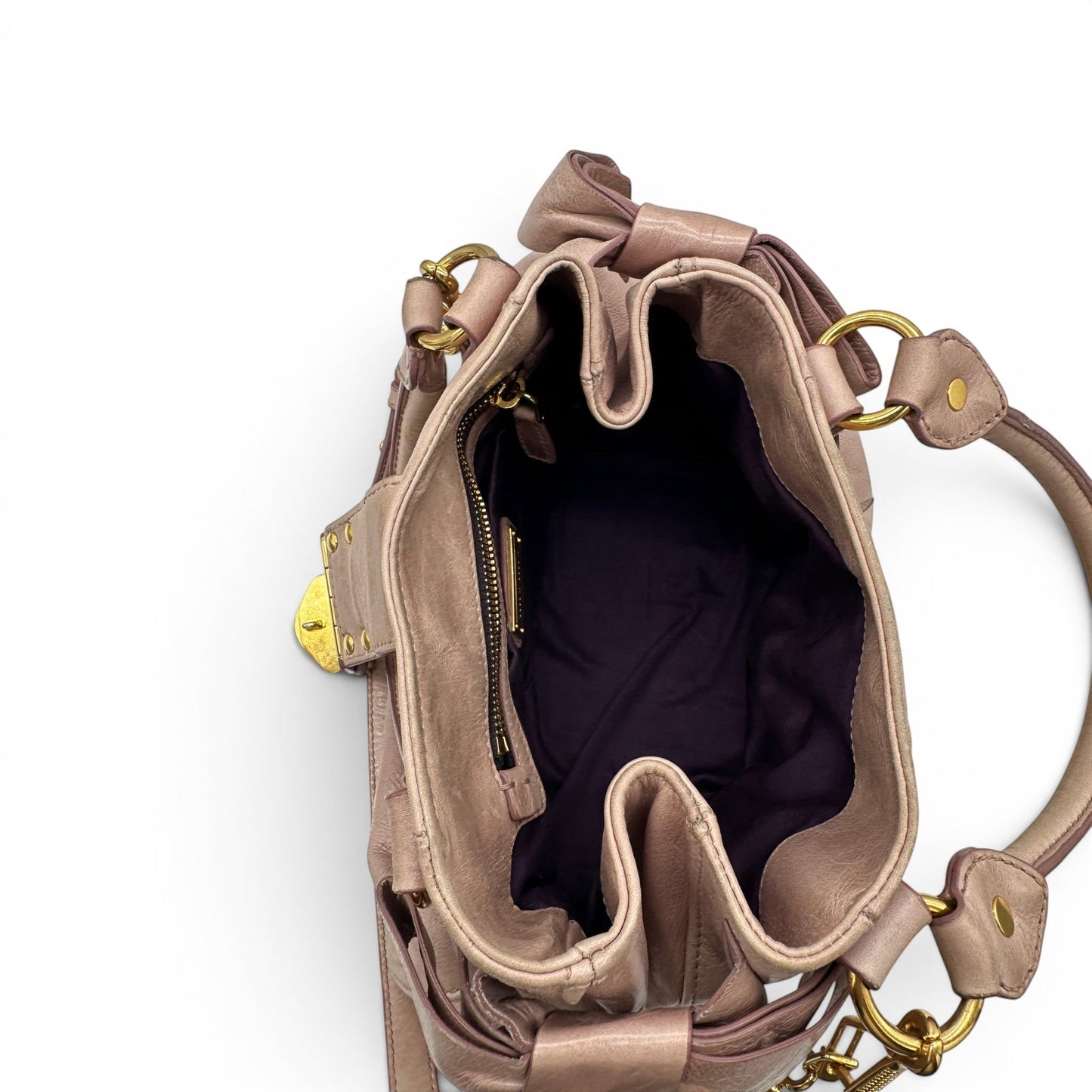 Sac à main Miu Miu Matelassé en cuir gris