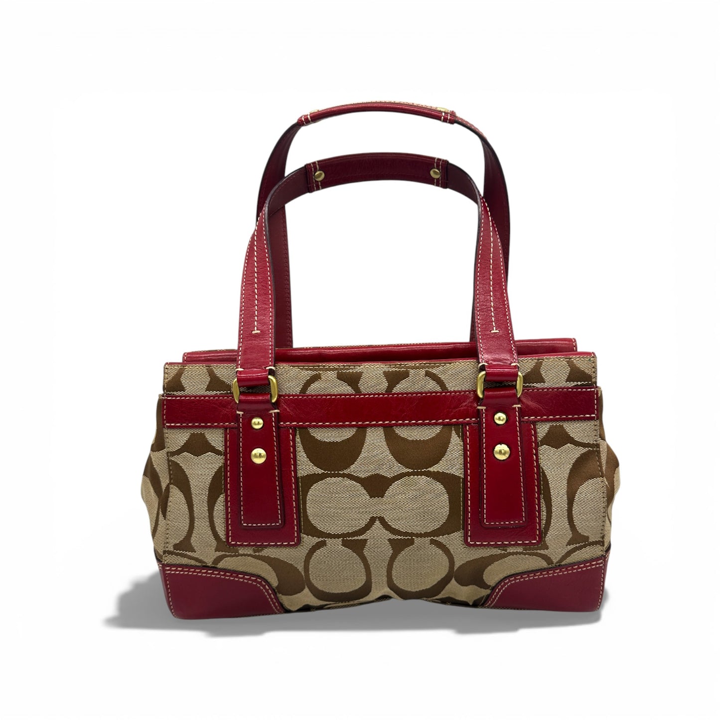 Vintage Coach 11071 Turnlock Monogram Handtasche