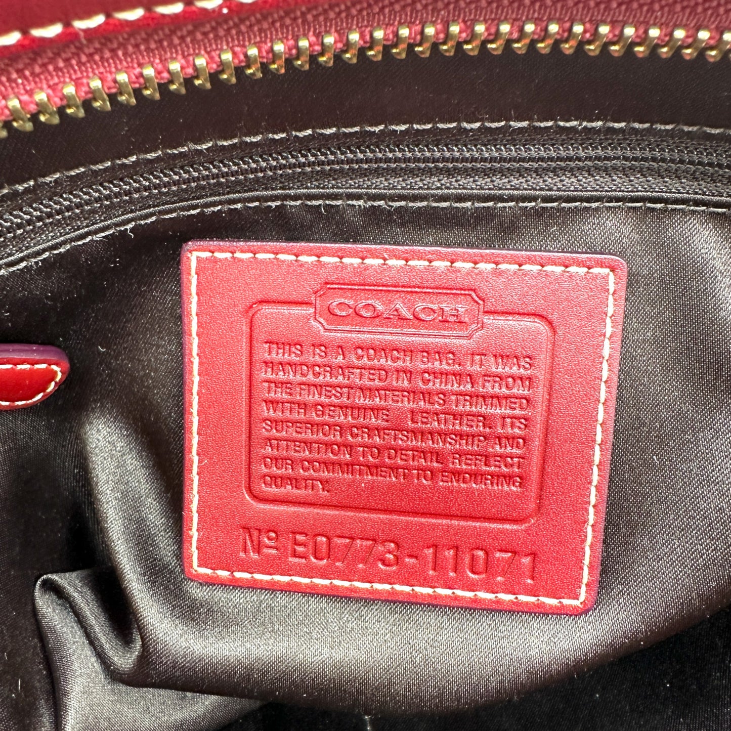 Vintage Coach 11071 Turnlock Monogram Handtasche