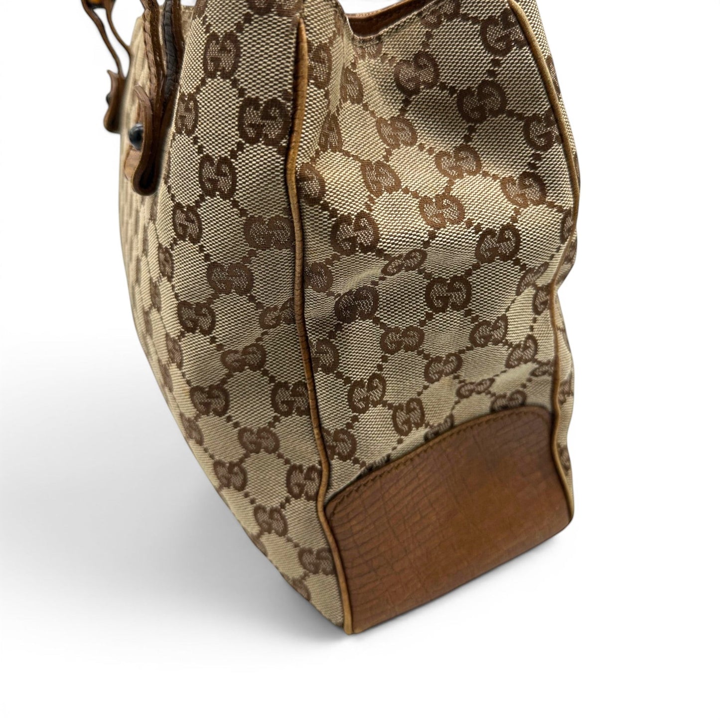 Vintage Gucci Bamboo Structured Tote