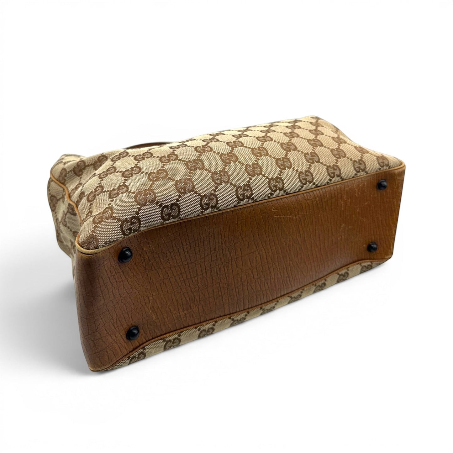 Vintage Gucci Bamboo Structured Tote