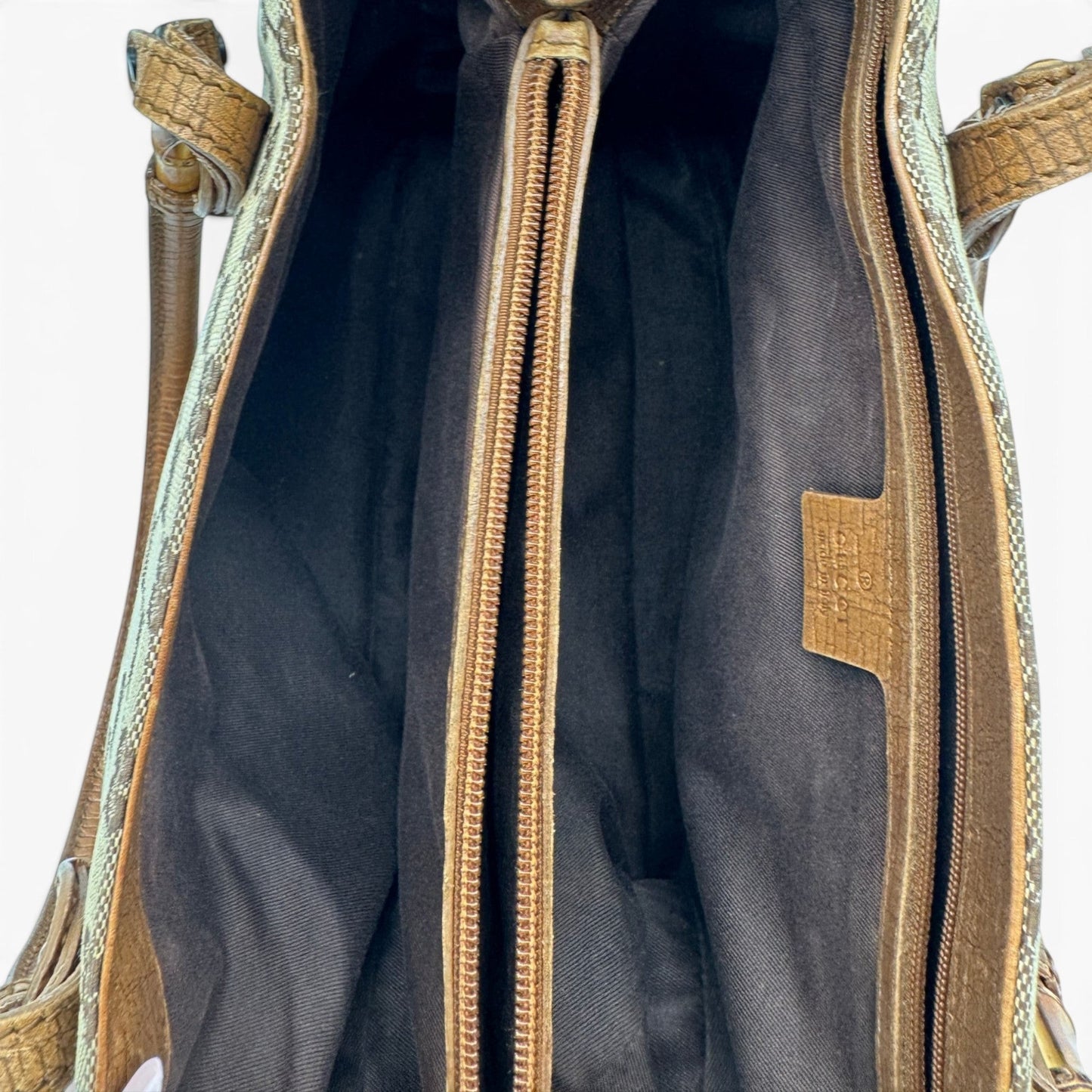 Vintage Gucci Bamboo Structured Tote