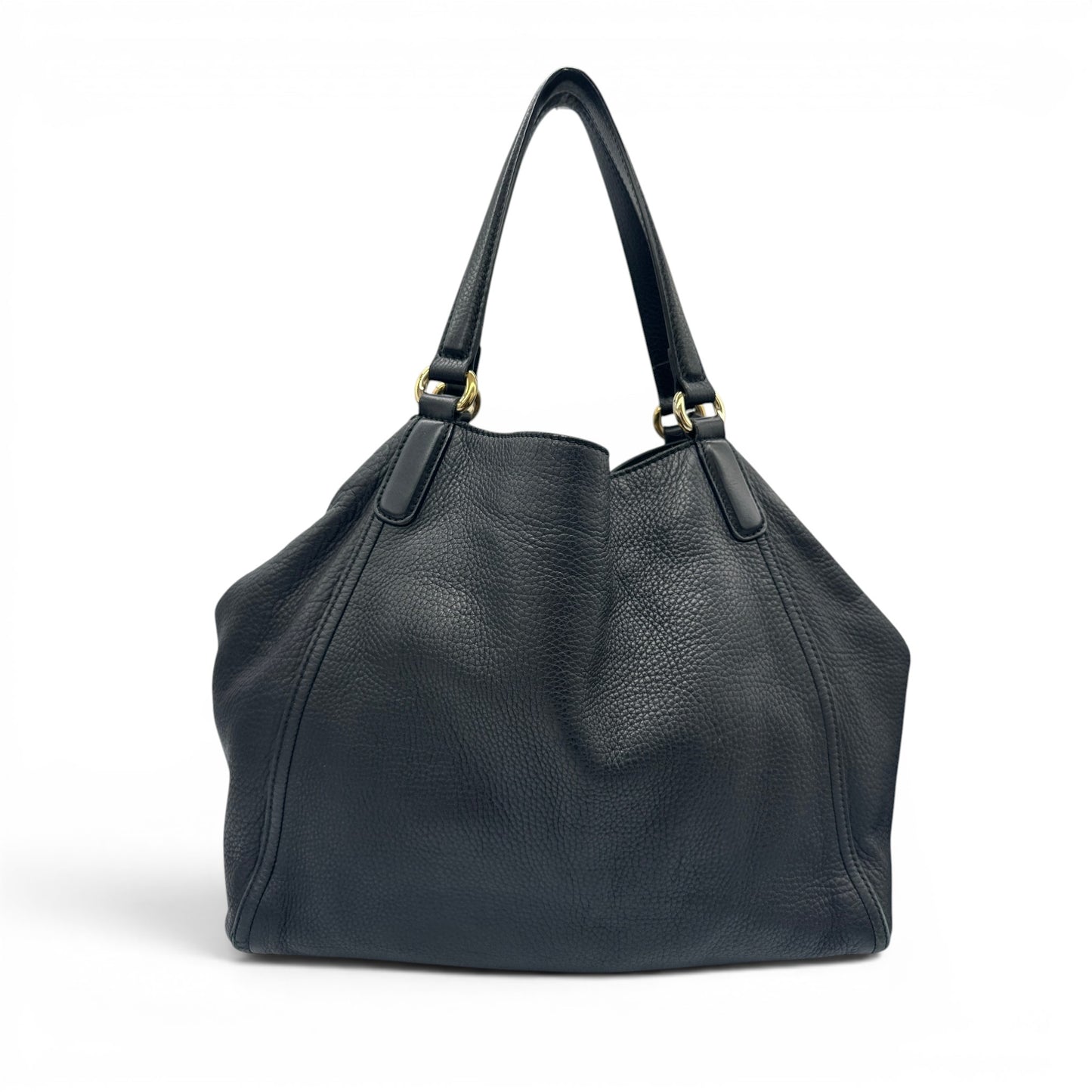 Vintage Gucci Schultertasche aus schwarzem Bambusleder
