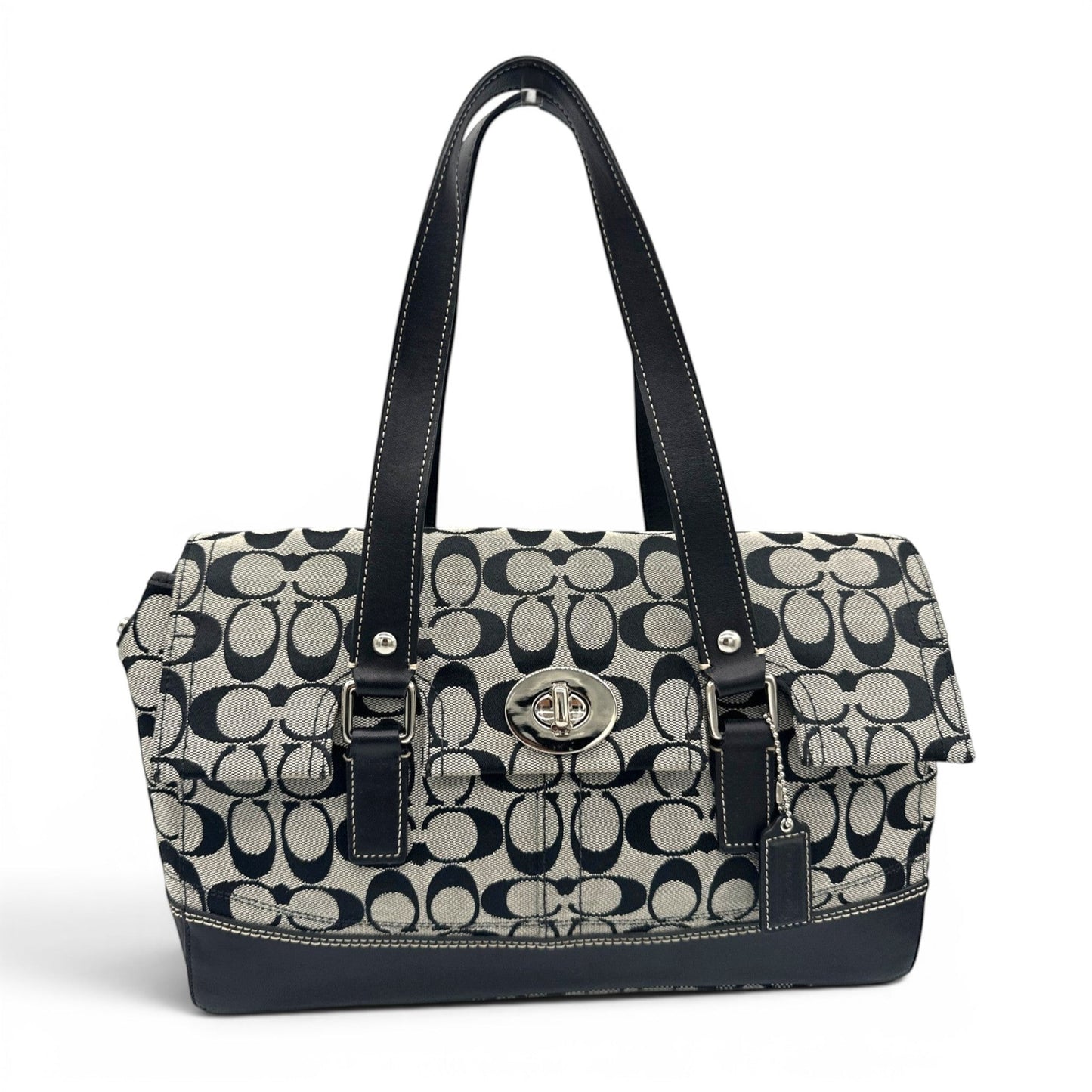Sac bandoulière vintage Coach 11330 Hamptons à fermoir tournant