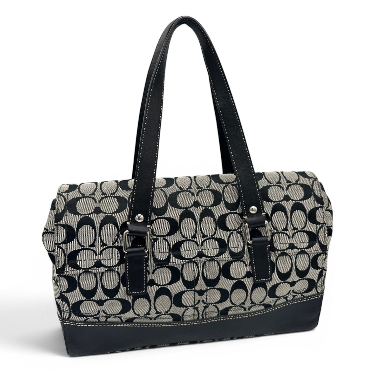 Sac bandoulière vintage Coach 11330 Hamptons à fermoir tournant