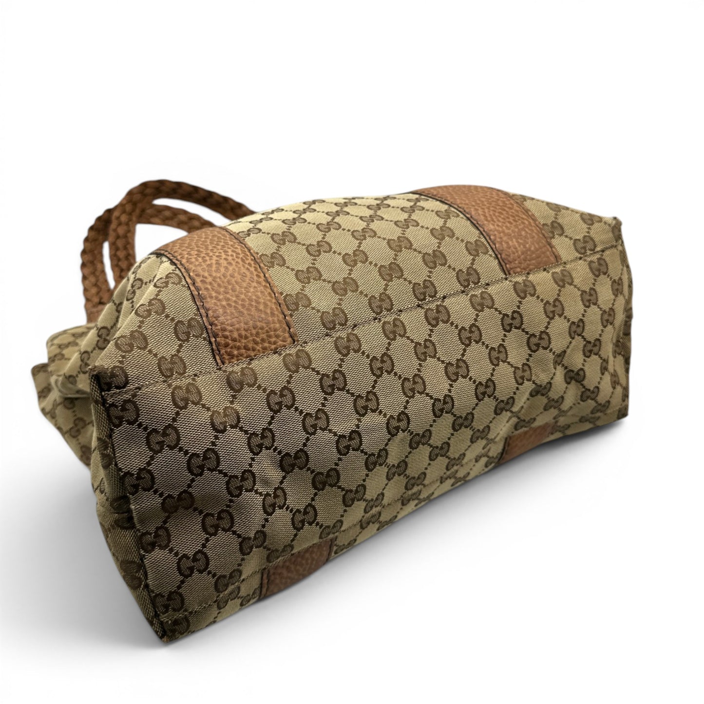 Vintage Gucci Bamboo Large Tote Shoulder Bag