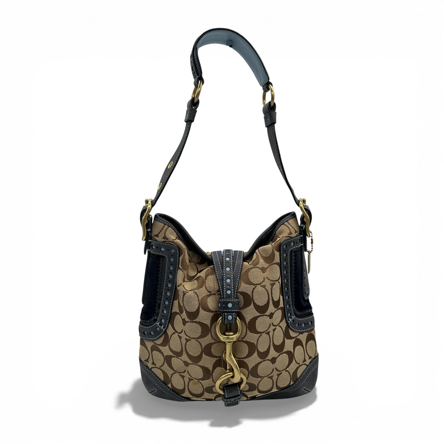 Sac bandoulière vintage Coach 1424 Hampton à clip